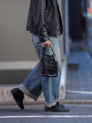 CCU / DRAWSTRING BAG -BLACK-