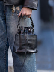 CCU / DRAWSTRING BAG -BLACK-