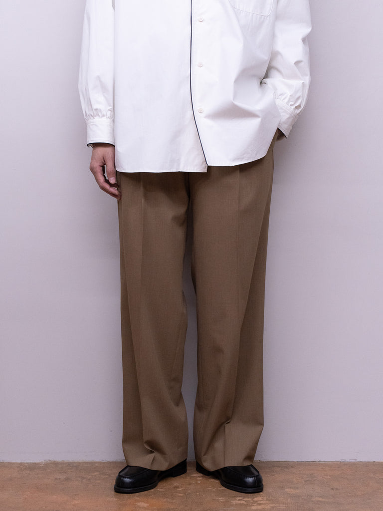 【1/24(土)発売】IRENISA / TWO TUCKS WIDE TROUSERS -BROWN-