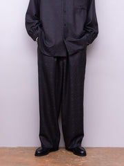 nonnotte /  2-Tuck Draw Cord Wide Trousers -Smoke Berry-