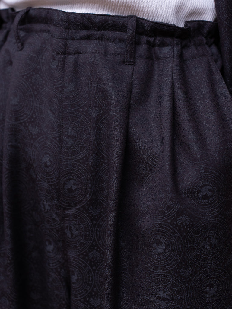 nonnotte /  2-Tuck Draw Cord Wide Trousers -Smoke Berry-