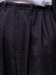 nonnotte /  2-Tuck Draw Cord Wide Trousers -Smoke Berry-