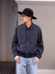 【1/31 正午発売】ULTERIOR / SILK NYLON TAFFETA FLIGHT JKT -BLACK-