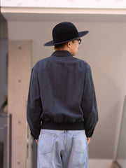 【1/31 正午発売】ULTERIOR / SILK NYLON TAFFETA FLIGHT JKT -BLACK-