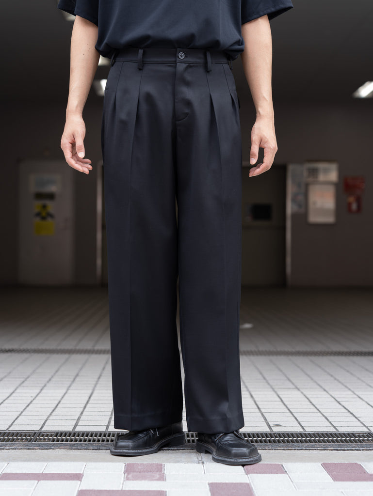 ANTOK / WORK WIDE TROUSERS-BLACK-