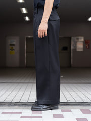 ANTOK / WORK WIDE TROUSERS-BLACK-