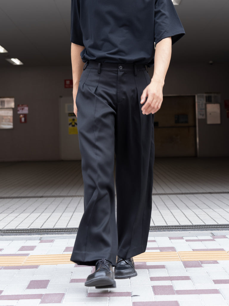 ANTOK / WORK WIDE TROUSERS-BLACK-