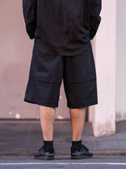 nonnotte /  Pleat Dock Shorts Trousers -Deep Black-