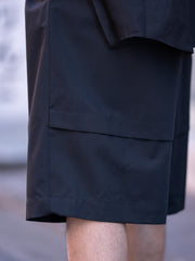 nonnotte /  Pleat Dock Shorts Trousers -Deep Black-