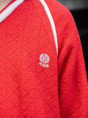 RICE NINE TEN / KNITTING CLASSIC SOCCER JERGEY-RED-