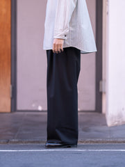 nonnotte /  Draping Crotch Box Pleats 1Tuck Trousers -Deep Black-