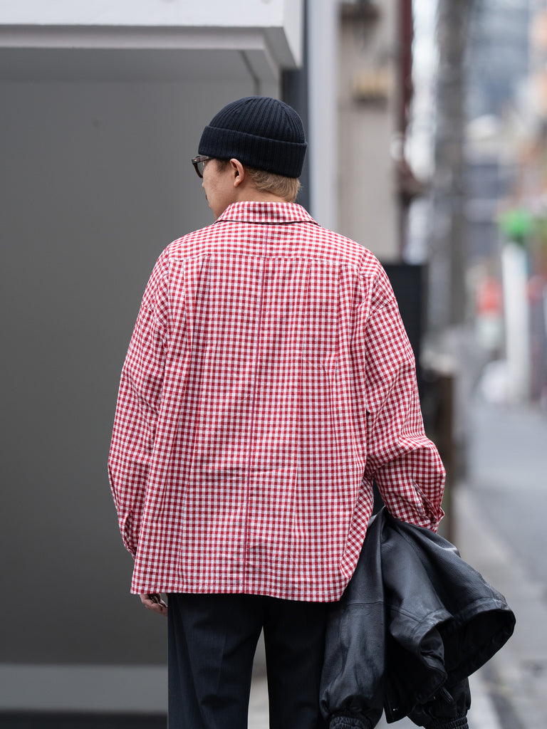 SHINYAKOZUKA / ROOMY SHIRT -RED GINGHAM-