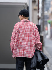 SHINYAKOZUKA / ROOMY SHIRT -RED GINGHAM-