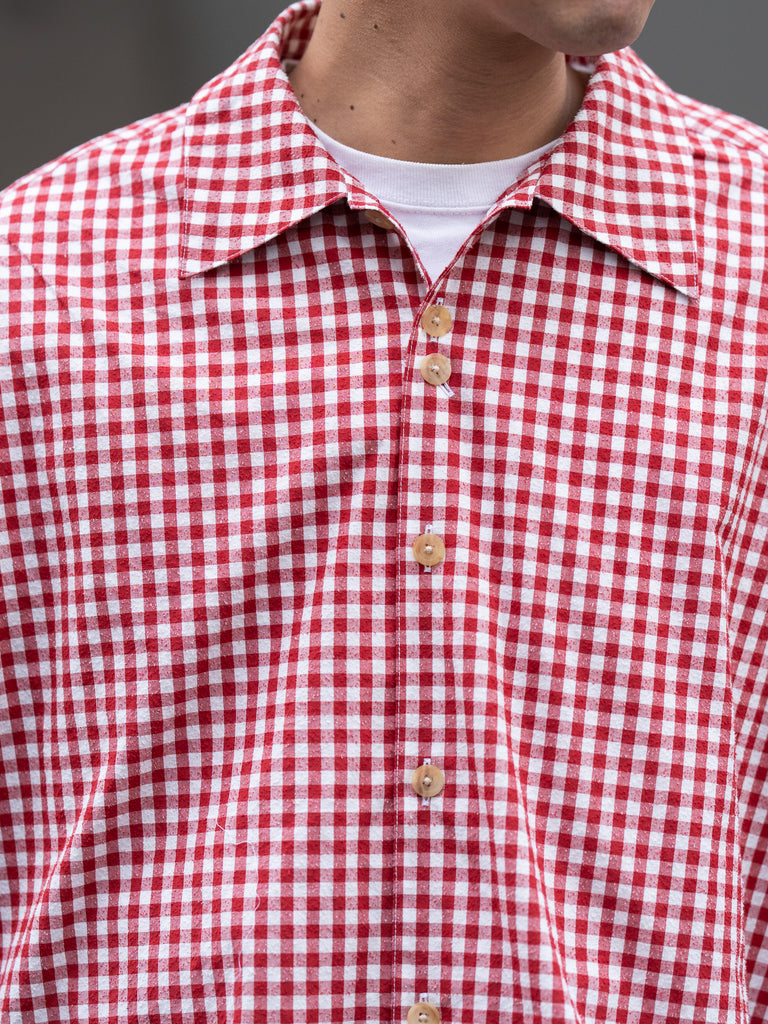 SHINYAKOZUKA / ROOMY SHIRT -RED GINGHAM-