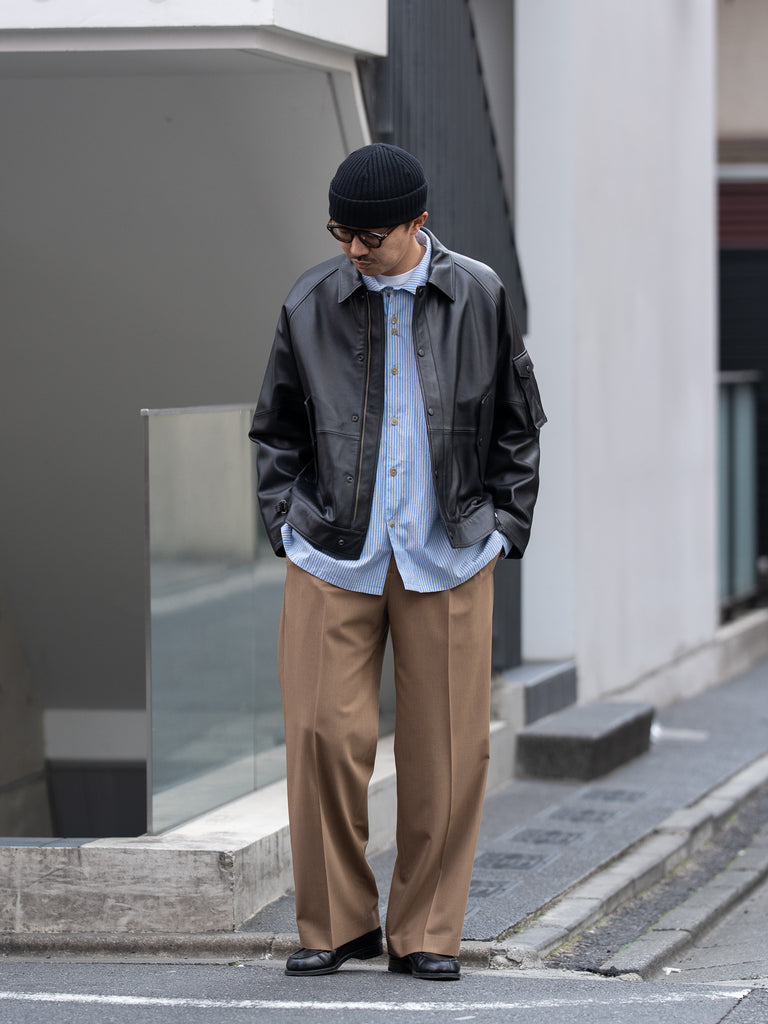 SHINYAKOZUKA / ROOMY SHIRT -BLUE STRIPE-