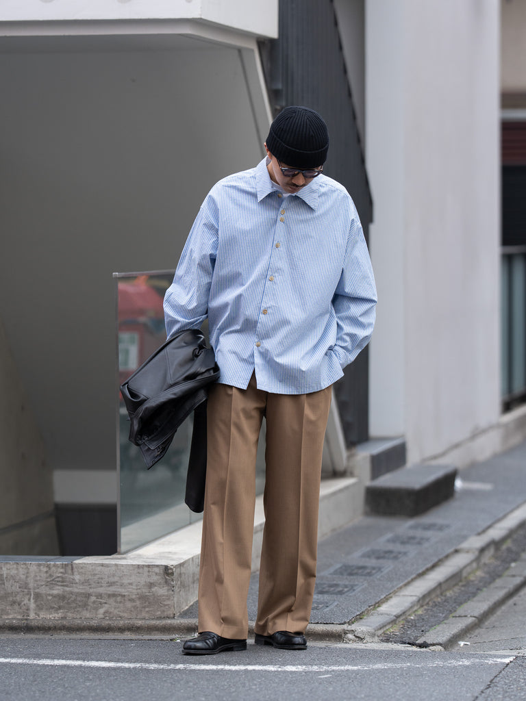 SHINYAKOZUKA / ROOMY SHIRT -BLUE STRIPE-