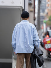SHINYAKOZUKA / ROOMY SHIRT -BLUE STRIPE-