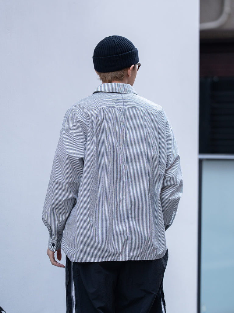 SHINYAKOZUKA / ROOMY SHIRT -BLACK STRIPE-