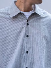 SHINYAKOZUKA / ROOMY SHIRT -BLACK STRIPE-