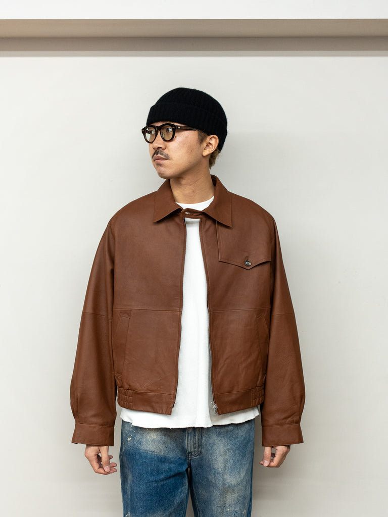 【Restock size3】IRENISA / GUNFLAP ZIP BLOUSON -BROWN-