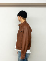 【Restock size3】IRENISA / GUNFLAP ZIP BLOUSON -BROWN-