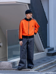 RICE NINE TEN / KNITTED TRAINING JACKET -ORANGE-