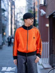 RICE NINE TEN / KNITTED TRAINING JACKET -ORANGE-