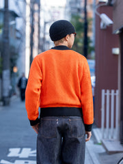 RICE NINE TEN / KNITTED TRAINING JACKET -ORANGE-