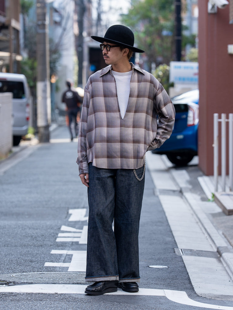 SUGARHILL / OMBRE SKIPPER SHIRT -ECRU X GRAY-