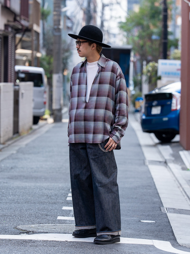 SUGARHILL / OMBRE SKIPPER SHIRT -RED X MINT-