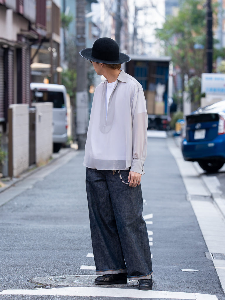 SUGARHILL / SHEER SKIPPER SHIRT -PALE GRAY-