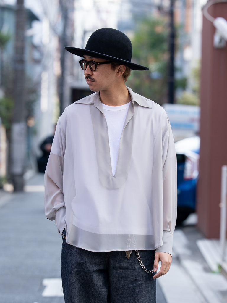 SUGARHILL / SHEER SKIPPER SHIRT -PALE GRAY-