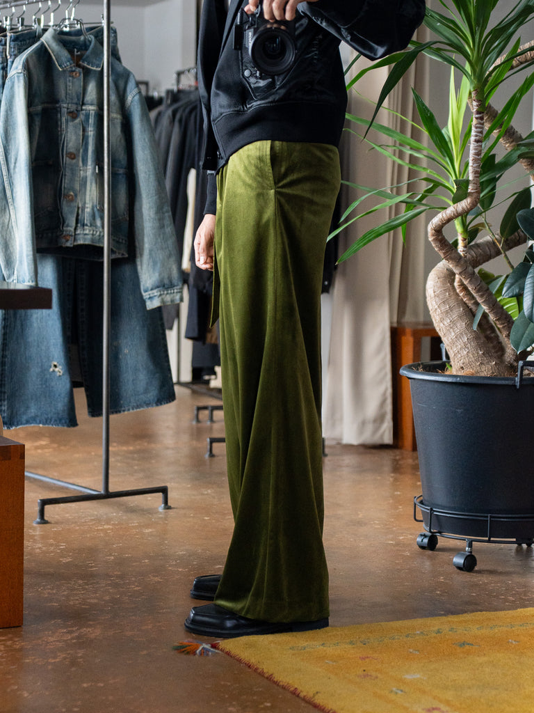 TAAKK / VELVET TROUSERS-Green-