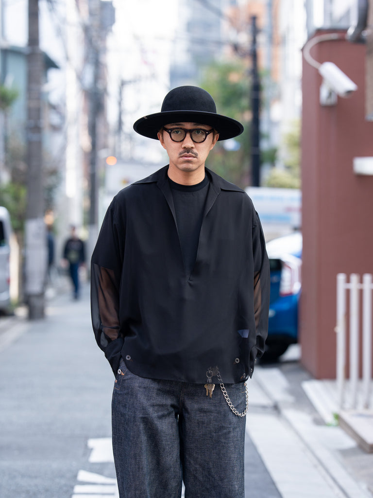 【預計3月中旬到貨】SUGARHILL / OMBRE SKIPPER BLOUSE-SMOKE BLUE-