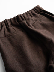 [Expected to arrive at the end of August] nonnotte / Draping Crotch Box Pleats Trousers-Original Geometric Brown Top-