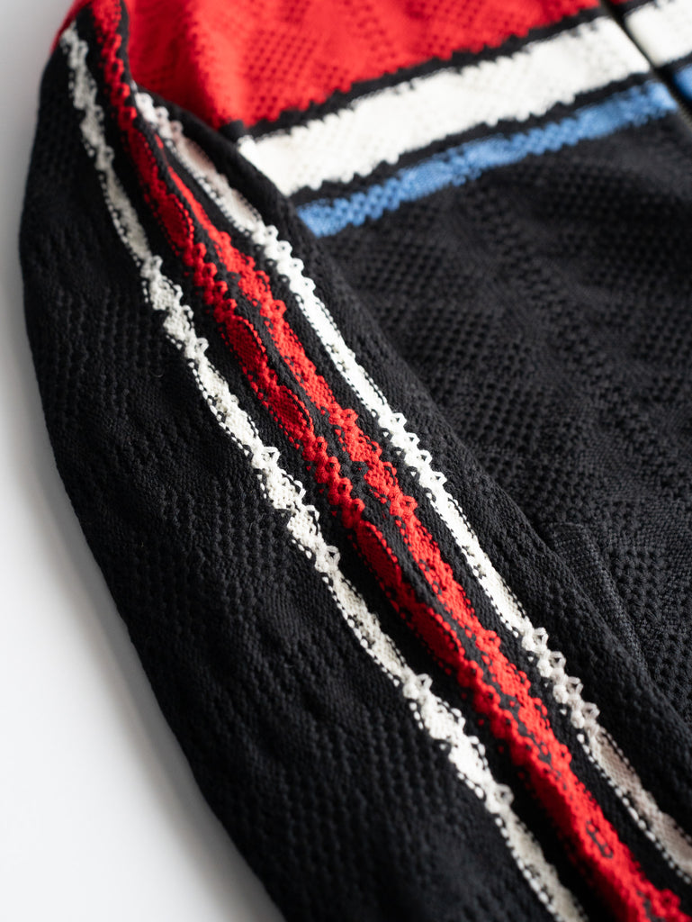 RICE NINE TEN / KNITTING TRACK JACKET-Black-