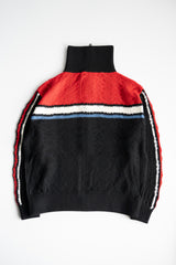 RICE NINE TEN / KNITTING TRACK JACKET-Black-