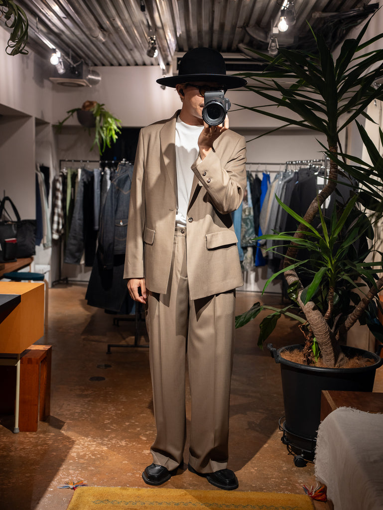 [Expected to arrive at the end of July] IRENISA / MODIFIED SHAWL COLLAR JACKET -MOCHA BEIGE-