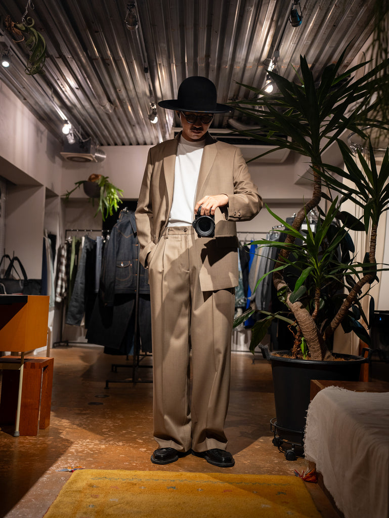 [Expected to arrive at the end of July] IRENISA / TWO TUCKS WIDE PANTS -MOCHA BEIGE-