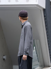 【3/21(土)WEB販売開始】ULTERIOR / SUPER LIGHT WOOL CHECK SHIRT - BLACK GREY-