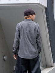 【3/21(土)WEB販売開始】ULTERIOR / SUPER LIGHT WOOL CHECK SHIRT - BLACK GREY-