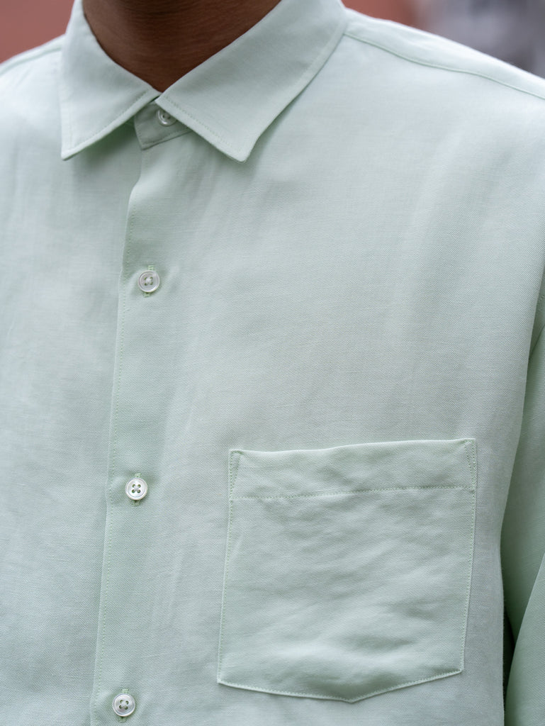 【3/21(土)WEB販売開始】ULTERIOR / TA/R/L TWILL SHIRT -MIST GREEN-