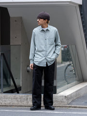 【3/21(土)WEB販売開始】ULTERIOR / SUPER LIGHT WOOL CHECK SHIRT -GREEN GREY-