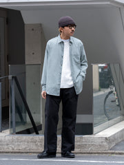 【3/21(土)WEB販売開始】ULTERIOR / SUPER LIGHT WOOL CHECK SHIRT -GREEN GREY-