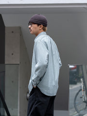 【3/21(土)WEB販売開始】ULTERIOR / SUPER LIGHT WOOL CHECK SHIRT -GREEN GREY-
