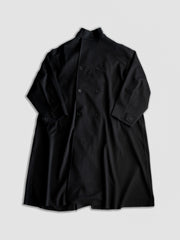 GABRIELA COLL GARMENTS / LORO PIANA HEAVY WOOL OVERSIZED COAT -BLACK-