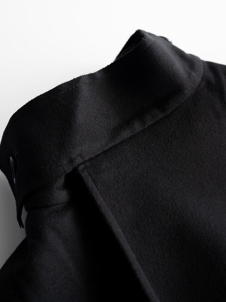 [Scheduled to arrive in September] GABRIELA COLL GARMENTS / LORO PIANA HEAVY WOOL OVERSIZED COAT-02-BLACK-