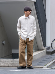 【3/21(土)WEB販売開始】ULTERIOR / TA/R/L TWILL SHIRT -OYSTER BEIGE-