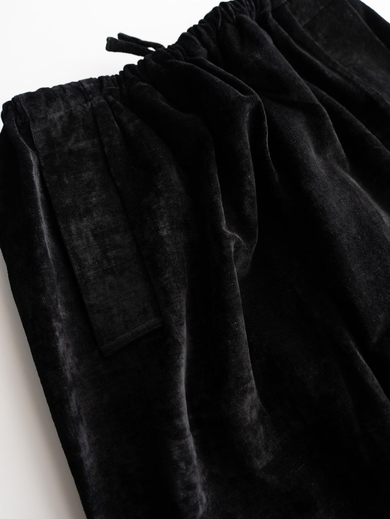 [Scheduled to arrive in September] GABRIELA COLL GARMENTS / COTTON VELVET FLAP POCKET TROUSERS L1-02-BLACK L1-