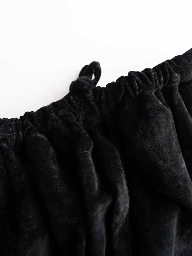 [Scheduled to arrive in September] GABRIELA COLL GARMENTS / COTTON VELVET FLAP POCKET TROUSERS L1-02-BLACK L1-